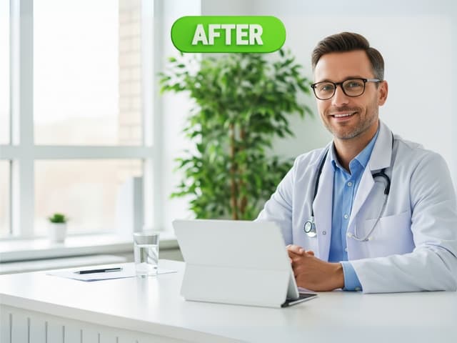 Happy Doctor After